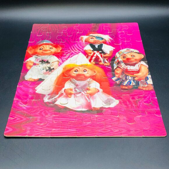 Vintage 1992 Norfin TROLLS Costume Party 63 piece Jigsaw Puzzle COMPLETE - Picture 2 of 11